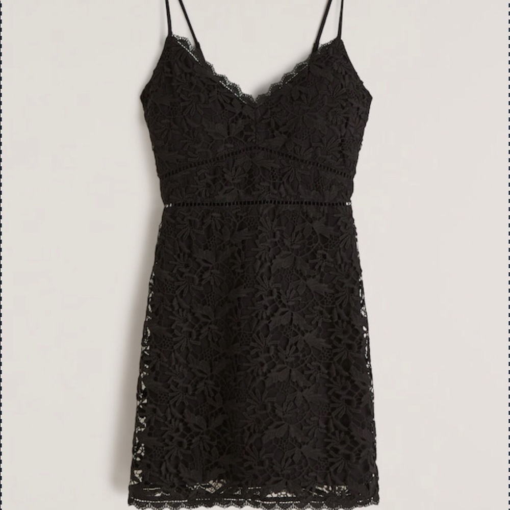 LBD Fitted Lace Black Mini Dress